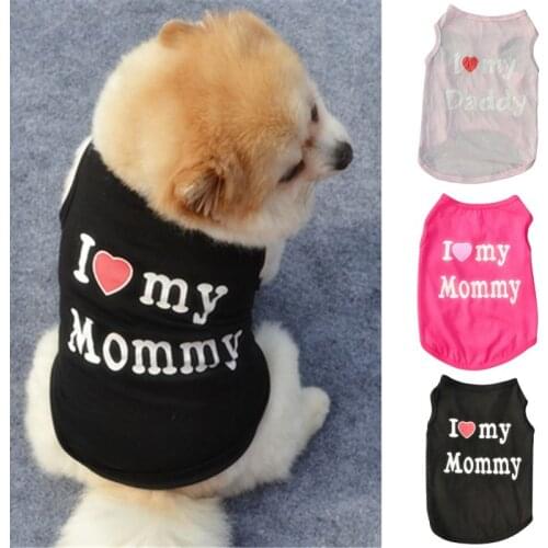 Small Dog Text Vest Spring T-shirt Soft Dogs Clothes Pet Cat Clothing Summer Shirt Casual Coats For Small Pets Dogs Puppies Cats