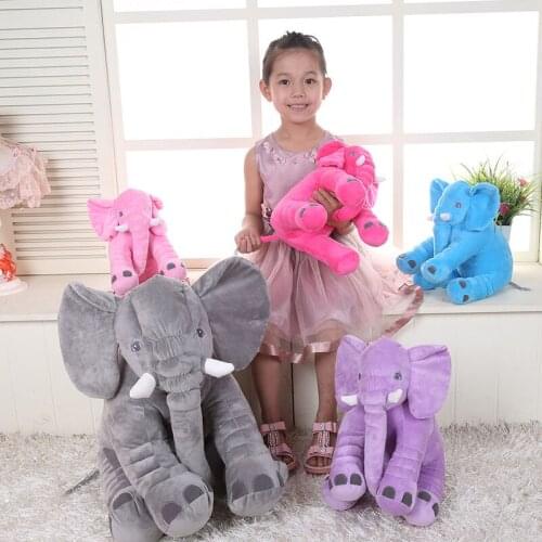 High Sleeping Elephant Pillow Baby Playmate Plush Toy 30CM 40CM 60CM Soft 1PCS Birthday Gifts Babys Christmas Present