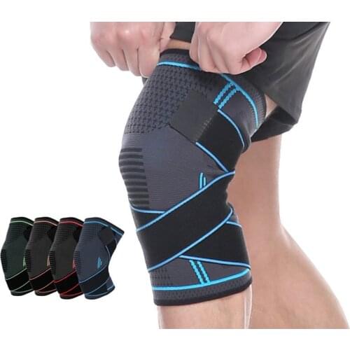 1PC Kneepad Elastic Bandage Pressurized Breathable Knee pad Protector for Fitness sport running Arthritis muscle joint Brace