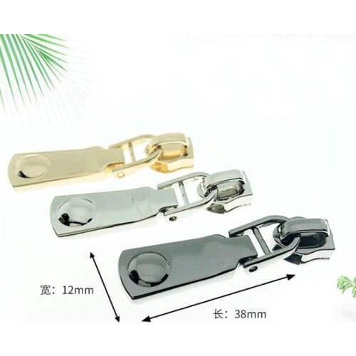 10 Pieces Luggage Handbags Metal Luggage Hardware Accessories Double-Section Trapezoid Nylon Zipper Puller Slider For Zipper