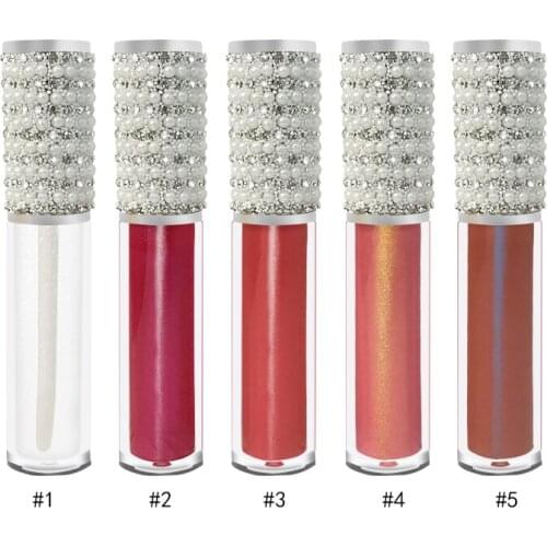 10 Pieces Pearl Silver Lip Glaze Glitter Lip Gloss Wholesale Pigment Makeup Cosmetics Glossy Lipgloss Private Label No Logo