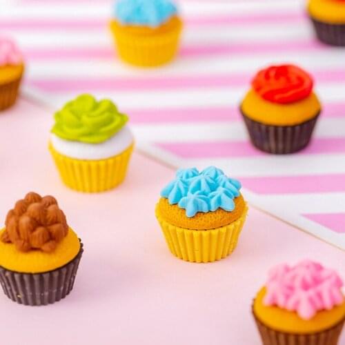 10packs kawaii mini dessert cakes Eraser school Kawaii Western-style Stationery Student Gifts Children christmas gift