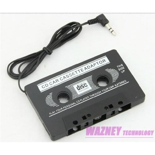 100pcs 3.5mm jack CAR Audio CASSETTE TAPE ADAPTER For iPhone Samsung Galaxy Nano MP3 IPOD NANO CD IPHONE
