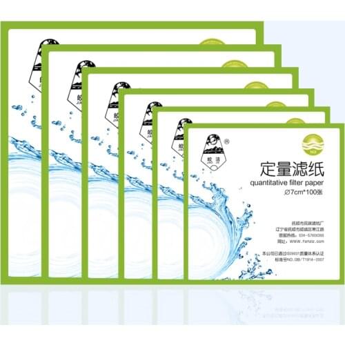 100pcs/pack Fast/Medium/Slow speed quantitative filter paper for lab funnel use Dia 7/9/11/12.5/15/18cm