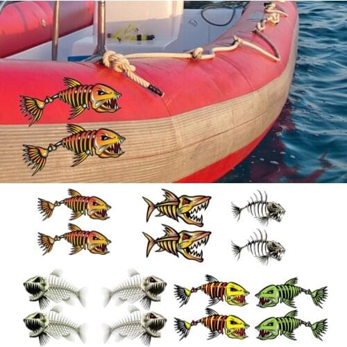 2Pcs/Pack Kayak Stickers Decals Graphic Stickers Decals for Canoe Kayak Fishing Surfboard Boat Reflective Decal