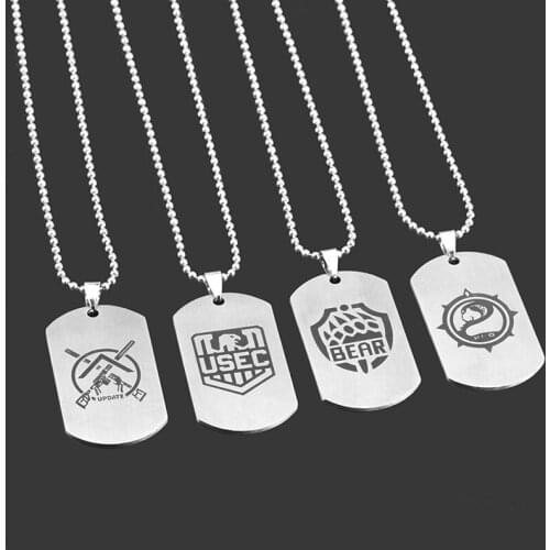 Escape From Tarkov Necklace Keychain USEC BEAR Jewelry Russian Games Anime Cosplay Props Keyring Halloween Party Accessories