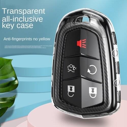 For Cadillac atsl xts xt5 xt4ct6 xt6 Carbon fiber pattern Car Key Case Cover Shell Bag