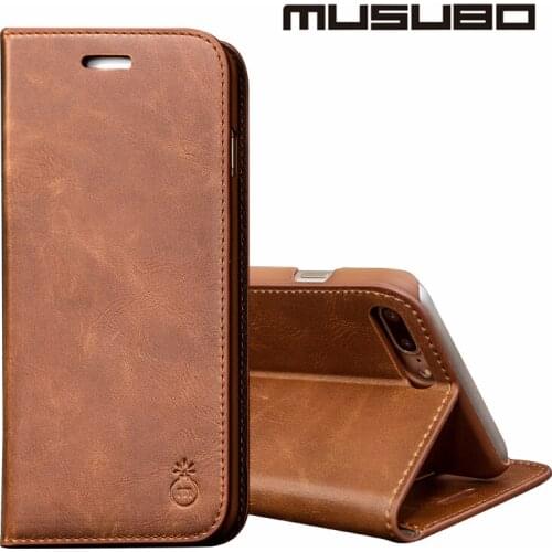 MUSUBO Luxury Clamshell For iPhone 6 7 8 PLUS Leather Case Cover For iPhone SE 2020 Capa All Inclusive Shockproof Magnetic Case