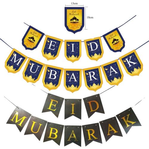 Balloons Decor Ramadan eid mubarak decor Banners Paper ramadan decoration Muslim New 2021