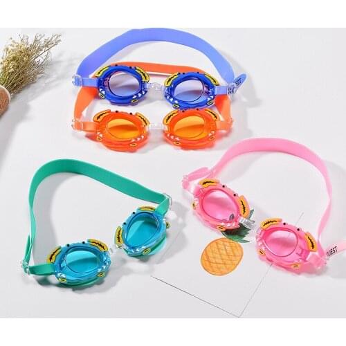 Children Swimming Goggles New Silicone Anti Fog UV Swimming Glasses Kid Pool Water Sports Eye Wear Cartoon Glasses Girls Boys