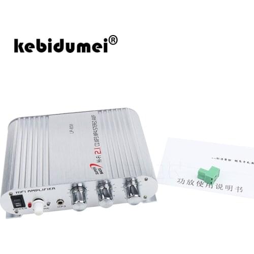Kebidumei LP-838 Mini Car Channel Amplifiers With DVD Player Hi-Fi Stereo Subwoofer Audio Bass Speaker Booster Connect for Car