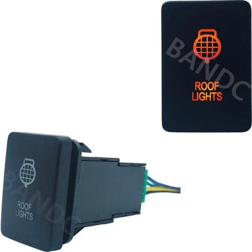 ROOF LIGHTS Push Switch On Off SPST Orange Led Lamp Button Switch for Toyota RVA4 2006-2011, Auto Accessory, 3Amp 12V