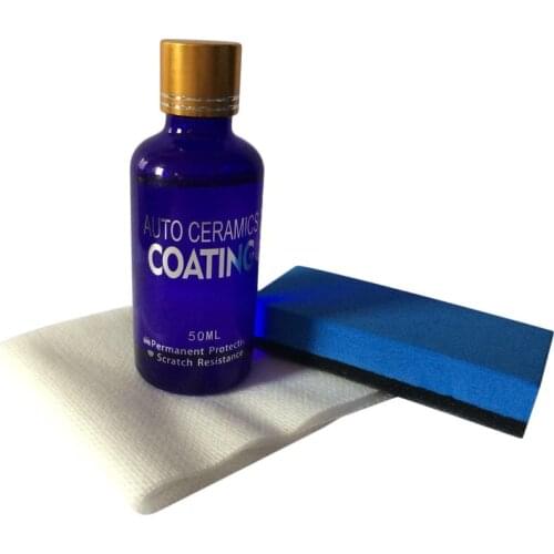 Upgraded 9H Car Polish Liquid Ceramic Coat Super Hydrophobic Coating Crystal Set 50ml Auto Detailing Glasscoat