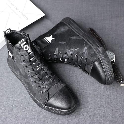 Fashion Sneakers For Men Classic Lace-up High Style Spring Autumn Vulcanized Flat With Casual Shoes Men Large Size N10-59