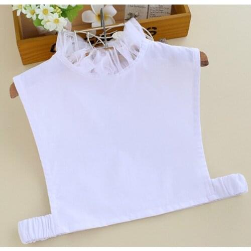 Fashion Neck Collar Dickey Shirt Cotton Folding Stand Neck Fake False shirt Sweater fake collar Mesh lace Princess style collar