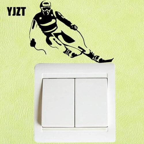 YJZT Wall Sticker Winter Sport Ski Skier Vinyl Decal High-quality 8SS2277