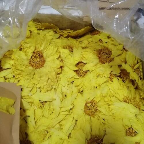 50g/100g Natural Dried Organic yellow Lotus Dried Whole Blooming Flower Nymphaea Caerulea