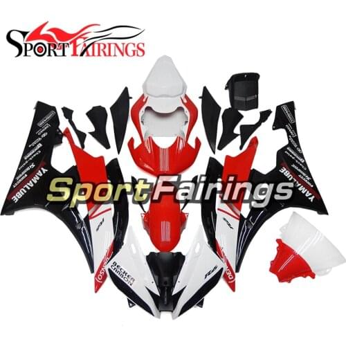 ABS Plastic Injection Sportbike Fairings for Yamaha YZF600 R6 2006 2007 06 07 New Black White Red Complete Motorcycle Cowlings