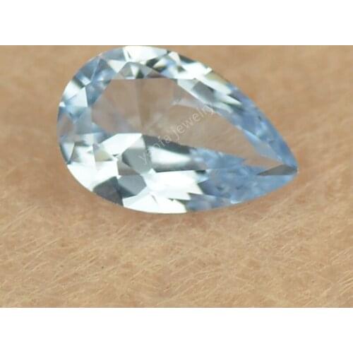 Wholesale 2x3~13x18mm 104# Light Sea Blue Pear Shape Brilliant Cut Synthetic Spinel Loose Stone Gems For Jewelry ring surface