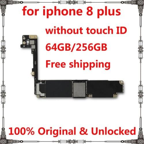 Original Mainboard for iphone 8 plus 8p High quality 64GB 256GB Factory Unlocked without touch ID for iphone8 plus logic board