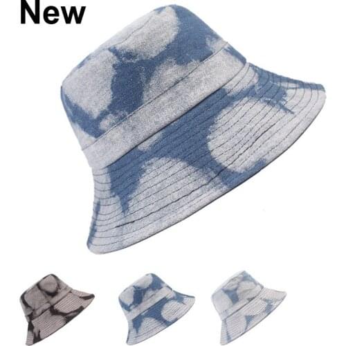 Bucket Hat Summer Denim Print Women Men Spring and Summer Outdoor Sun Protection Unisex Hat Caps