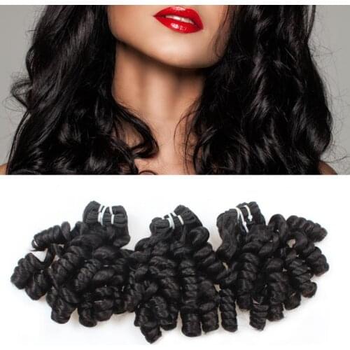 Hair Wig Decorative Easy-using Hand Made Black Brazilian Bouncy Wave Hair Bundle for Dressing Room