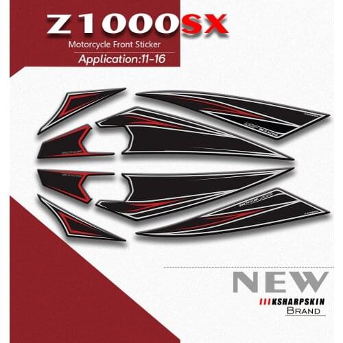Motorcycle Front Fairing 3D Gel Protector decorative stickers for Kawasaki Z1000SX 2011-2016 z1000 sx Accessories Decorative