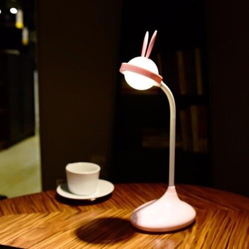 Rabbit Touch Lamp USB Charging Eye Creative Student Reading Writing Bedroom Folding Bedside Rabbit Lamp Use Home Office Dorm
