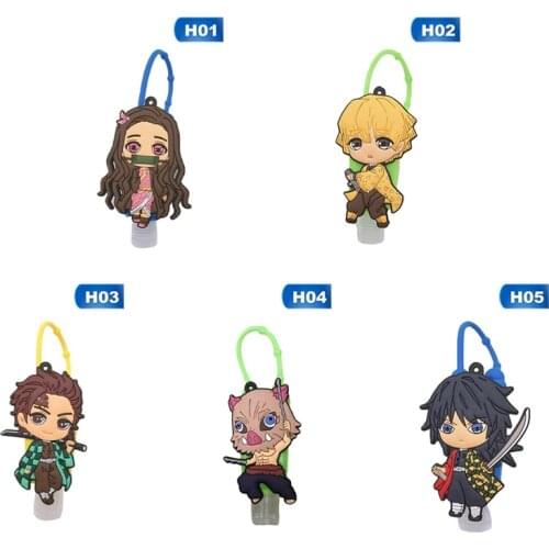Anime Silicone Hand Sanitizer Travel Portable Sub-Bottle Protective Case Bottle Protector Case Protective Cover Bottle Holder