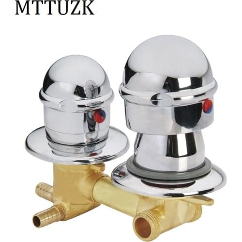 MTTUZK Concealed 2/3/4/5 Ways water outlet brass shower tap screw or intubation Copper shower cabin shower room mixing valve
