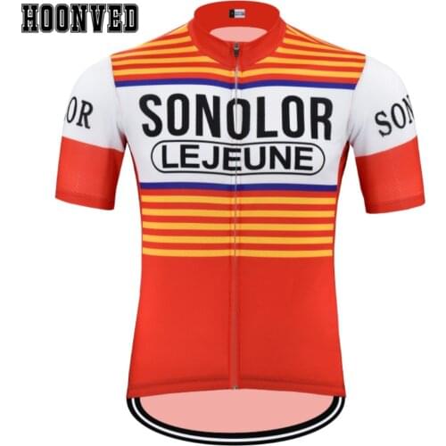 Tour de Spain racing Man Red Retro Cycling Jersey Short Sleeves Clothing Summer Triathlon Riding sweater maillot ciclismo hombre