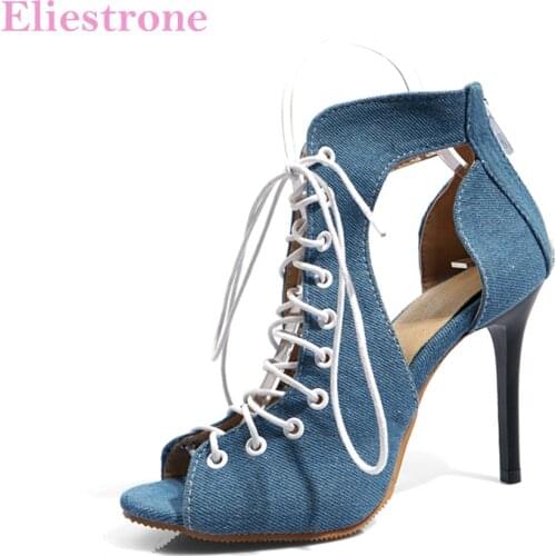Brand New Summer Elegant Blue Black Women Dress Sandals Super High Thin Heels Lady Shoes LA240 Plus Big Size 10 43 45 48