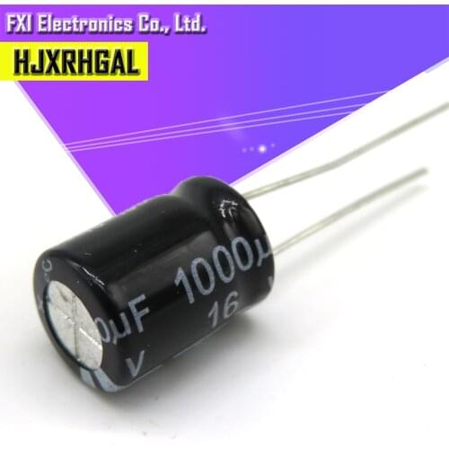 10PCS 16V1000UF 10*13mm 1000UF 16V 10*13 Electrolytic capacitor New original