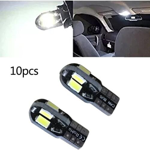 2X 194 168 5W 5730SMD 8 LED Light White Auto Interior Wedge Side Light License Wedge Light Lamp Bulb