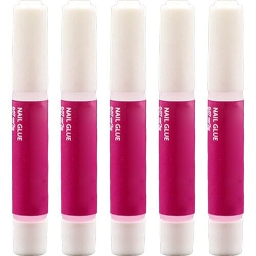 5Pcs/Set 2g Professional Nail Glues for Acrylic False Nails Tips Repair Extension Decorate Rhinestones Adhesive Strong Long Last