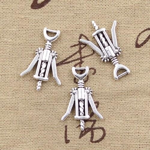 5pcs Charms wine opener 27*17mm Antique Tibetan Silver Pendant Findings Accessories DIY Vintage Choker Necklace