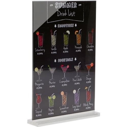 A5 acrylic label holder desk sign frame label holderKTV hotel restaurant banner poster frame menu display stand label frame