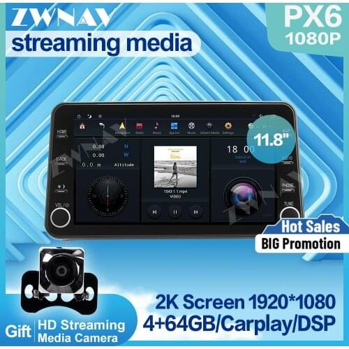 PX6 MAX-PAD 1920*1080 11.8" Android 9.0 Car Multimedia Player Streaming Media For Toyota Corolla 2019 Car Radio Stereo Head Unit
