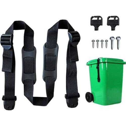 Quick Shackle Screws Tool Strong Anti-wear No Mess Adjustable Nylon Trash Can Strap Outdoor Fixed Lid Security Garbage Bin Lock