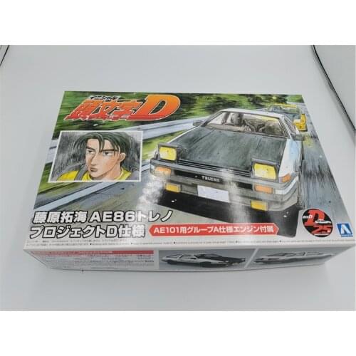 Qingdao Club Hobby Toys 1/24 Initial D Fujiwara Takumi AE86 Car Model Assembly Kits For Adults Diy Part Or Children Kids Gift