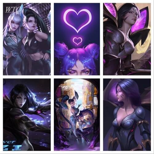 Game Posters League of Legends KaiSa, Daughter of The Void Anime Posters Canvas Painting Wall Decor Wall Art Picture Home Decor
