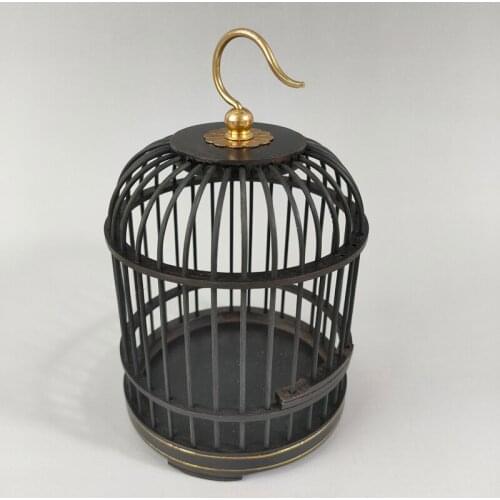 Elaborate Interesting Chinese Traditional Handicraft Collection Home Decoration Handmade Hardwood Ebony Cricket Small Cage