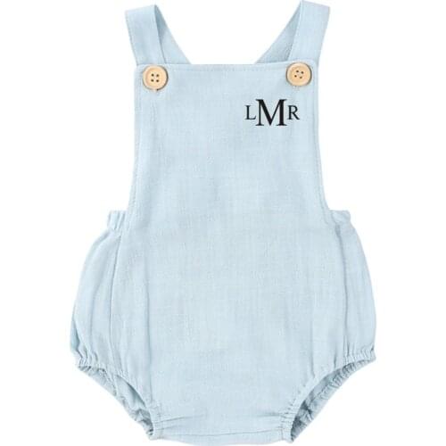 Custom Your Text Baby Romper Summer Infant Unisex Newborn Sleeveless One-pieces Jumpsuit Baby Cotton Linen Soft Clothes Outfits