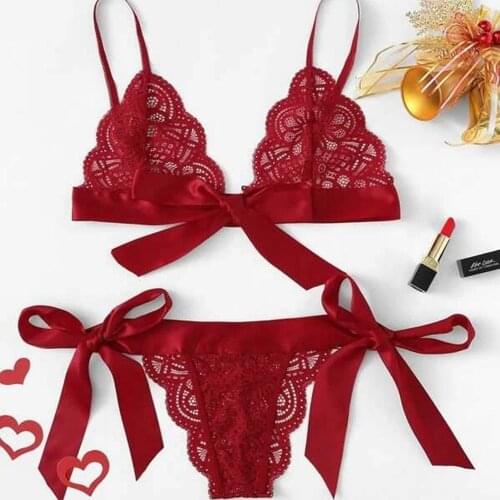 Lingerie Set Women Lace Bra Set Sexy Womens Set Hollow Out Underwear Set Transparent Bra and Panties Lenceria Bra and Panty Set