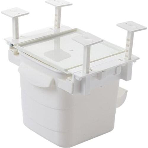 Kitchen Retractable Hidden Waste Bin Under Table Hanging Garbage Trash Can Tool U2JC