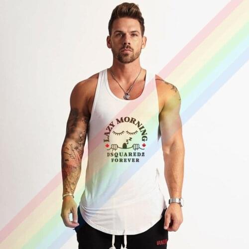 Lazy Morning Forever DSQ2 Summer Soft Custom Sleeveless Design Your Own Vest Cotton Mens Muscle Tee Tank Top Shirt