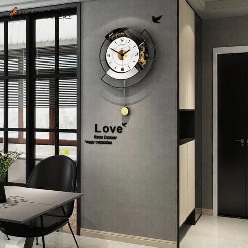 MEISD Semicircle Wall Clock Creative Modern Design Watch Pendulum Living Room Decoration on the Wall Horloge Free Shipping