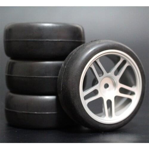1Set 4Pcs HSP HPI Racing Tires Tyre Metal Wheel Rim 4Pcs For RC 1/10 On-Road Car HSP 94123/94103/94122 D4/D3 FW06 106S