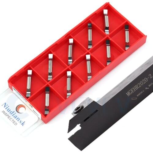 MGEHR2020-1.5 MGEHL2020-2.5 CNC Lathe Machine Tools Cutting Tool Holder +10Pcs MGGN Carbide Blade Groove Tool Precision Cutting