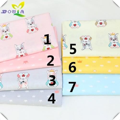 Cartoon puppy cloth all cotton crown printing fabric infant bag by bed sheet quilt cover three pieces of cloth cover cloth